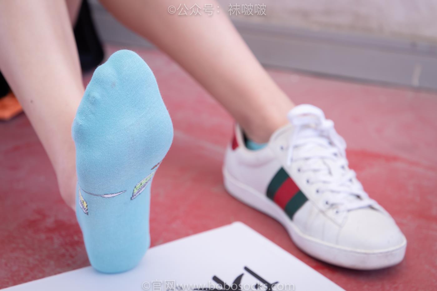 图片[2]-[BoBoSocks袜啵啵]积分限定作品 NO.006 泡芙-板鞋、天蓝色短棉袜、裸足 （1）[68P]-萌味圈